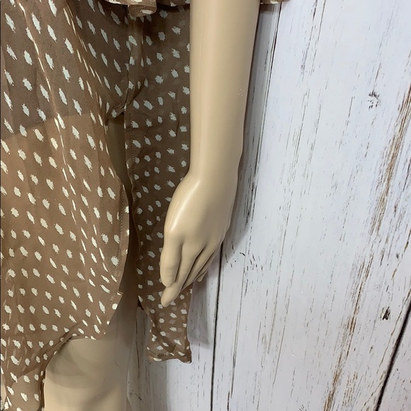 CIEL USA Sheer Ruffled Blouse Sz M - Picture 6 of 13